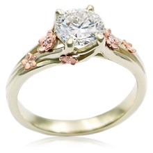 Plum Blossom Engagement Ring