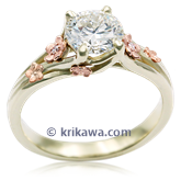 Plum Blossom Engagement Ring