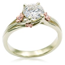 Plum Blossom Engagement Ring