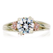 Plum Blossom Engagement Ring - top view