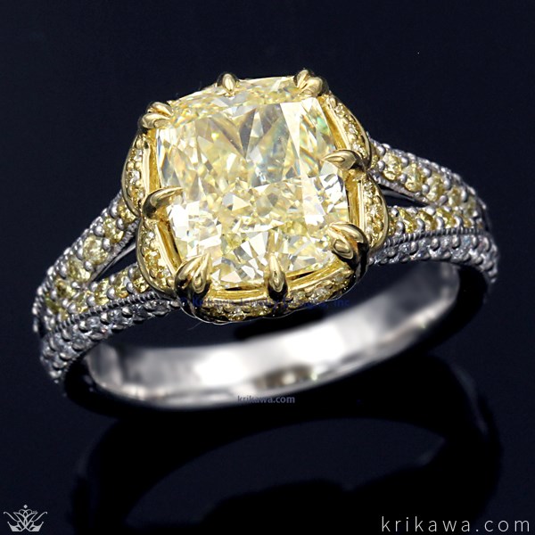 Cascading Luxury Vintage Engagement Ring