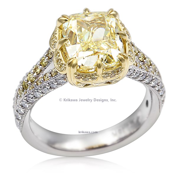 Cascading Luxury Vintage Engagement Ring