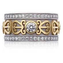 Luxury Symbol Of Love Wedding Band - top view