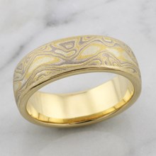 7MM Summer Mokume Wedding Band