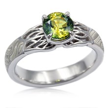 Mokume Tree Of Life Engagement Ring
