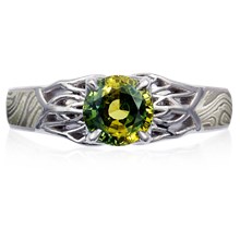 Mokume Tree Of Life Engagement Ring - top view