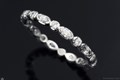 Delicate Marquise And Round Wedding Band in Platinum