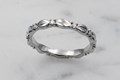 Garden Trellis Leaf Wedding Band in Platinum