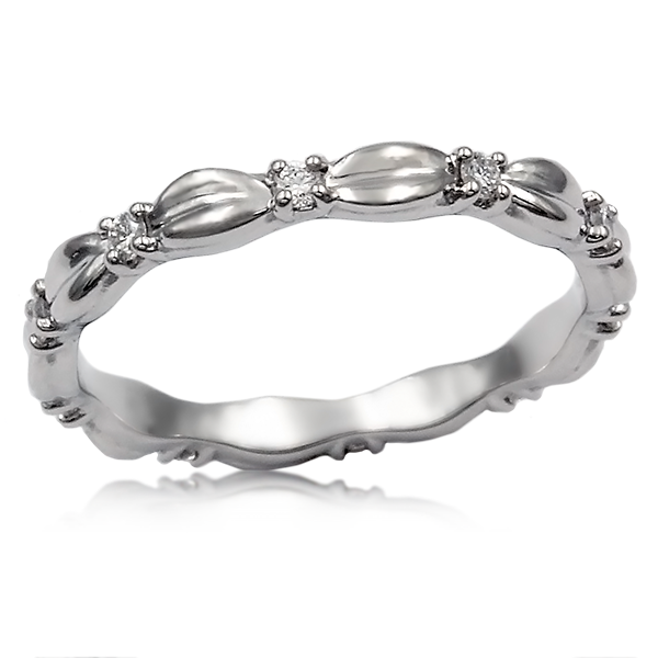 Stainless Steel Three-in-One Braided Interlocking Infinity Wedding Band Promise Anniversary Ring