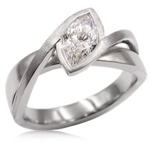 Modern River Twist Engagement Ring