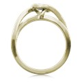 A simplified, modern version of our classic River Twist Engagement Ring this engagement ring features a solitaire stone set at an angle and suspended above a band that flows beneath like a river.