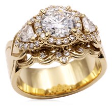 Georgian Revival Filigree Engagement Ring