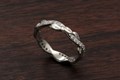 Twisted Leaf Diamond Wedding Band