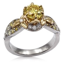 Hidden Halo Twist Engagement Ring