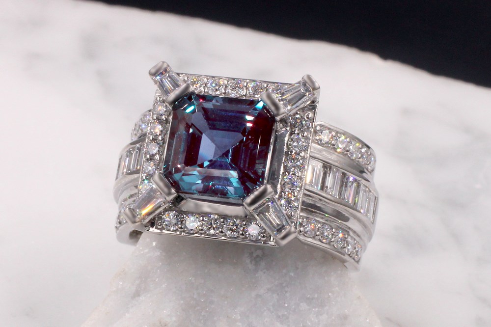 Stepped Castle Engagement Ring