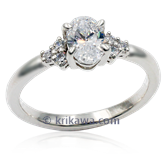 Petite Trinity Cluster Engagement Ring