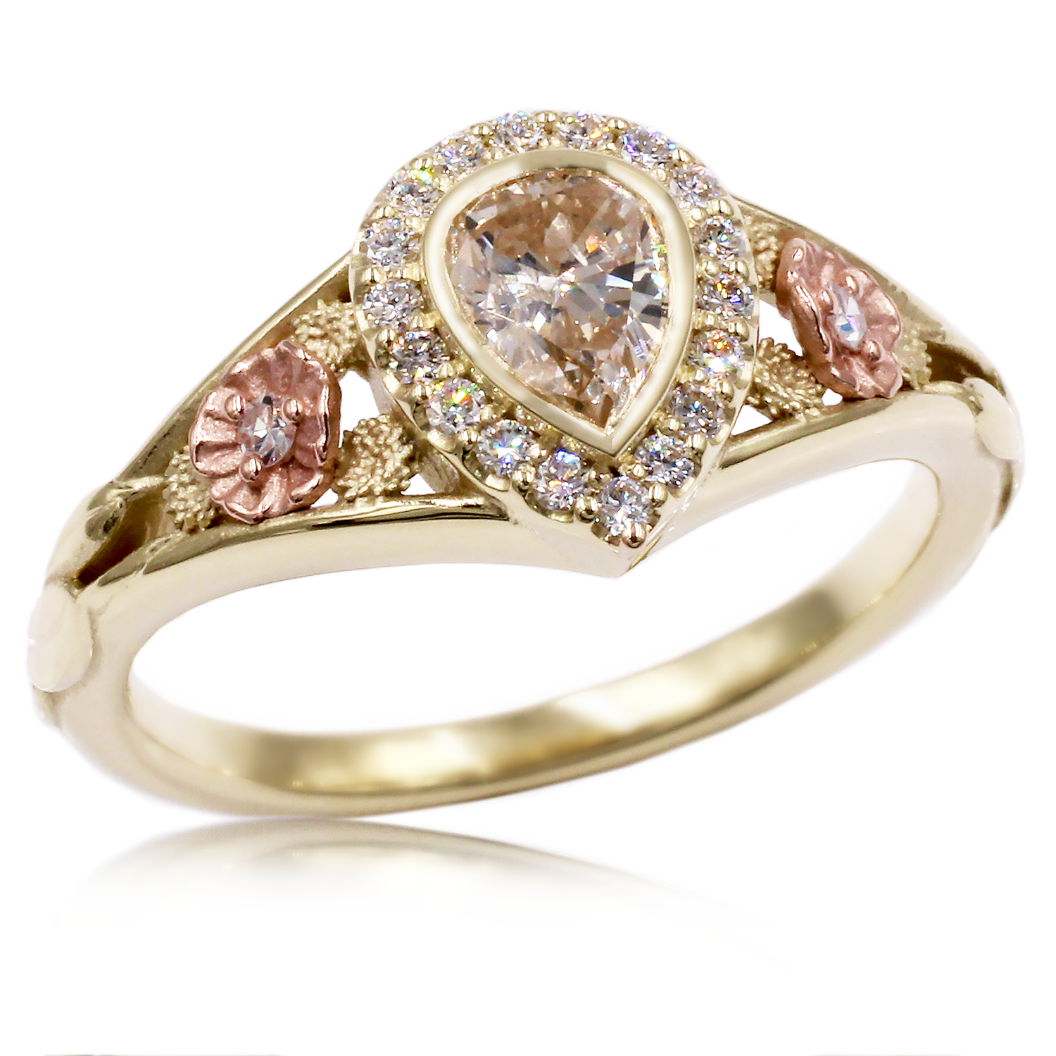 Floral Whimsy Engagement Ring