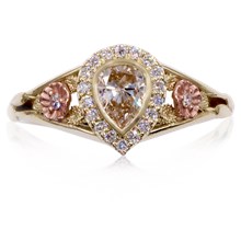 Floral Whimsy Engagement Ring - top view