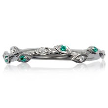Ultimate Leaf Wedding Band - top view