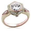 Two Tone Vintage Art Deco Engagement Ring