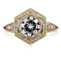 Two Tone Vintage Art Deco Engagement Ring