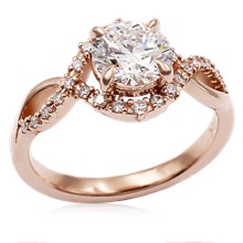 Dew Drop Bypass Engagement Ring