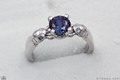 Turtle Embrace Engagement Ring with Lab Alexandrite