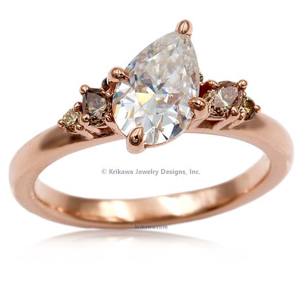 Scattered Mixed Shape Cluster Engagement Ring