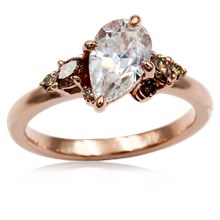 Scattered Mixed Shape Cluster Engagement Ring