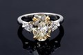 Oval Three Stone with Pear Prong Engagement Ring