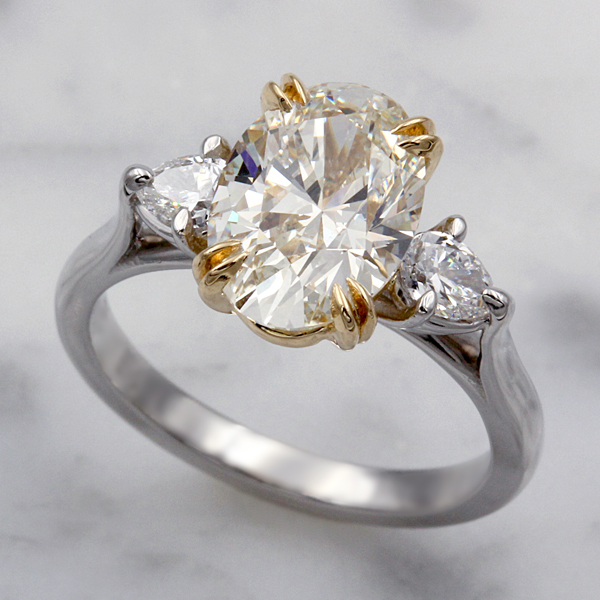 Three prong engagement ring on sale