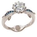 Dolphin Kiss Engagement Ring