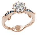 Dolphin Kiss Engagement Ring