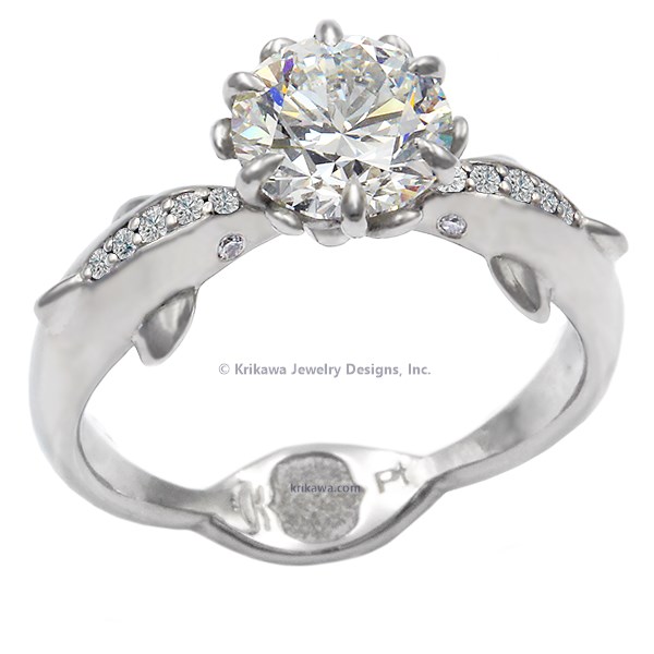 Dolphin Kiss Engagement Ring