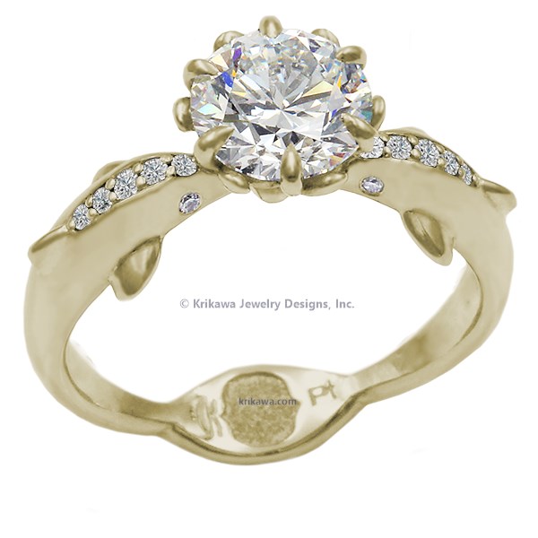 Dolphin Kiss Engagement Ring