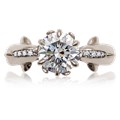 Dolphin Kiss Engagement Ring