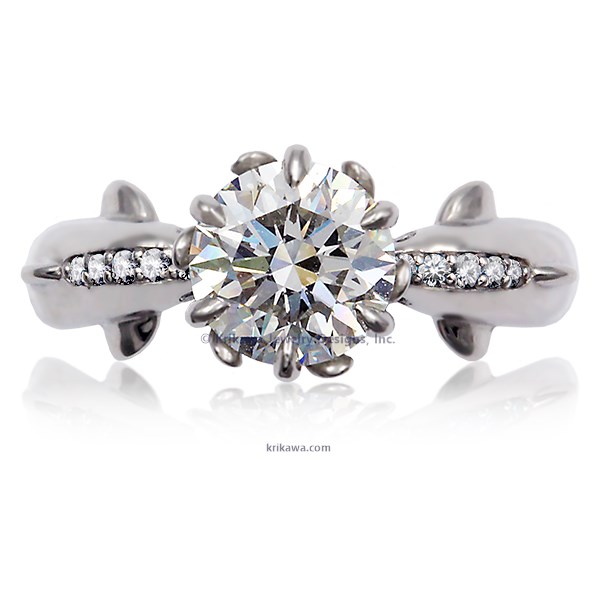 Dolphin Kiss Engagement Ring