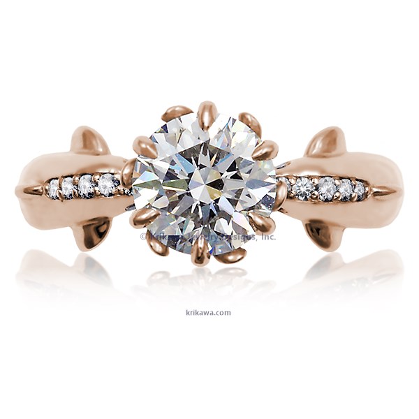 Dolphin Kiss Engagement Ring
