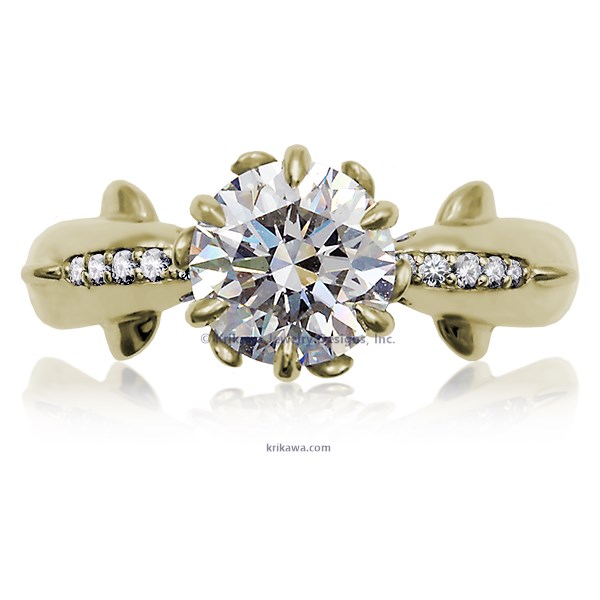 Dolphin Kiss Engagement Ring