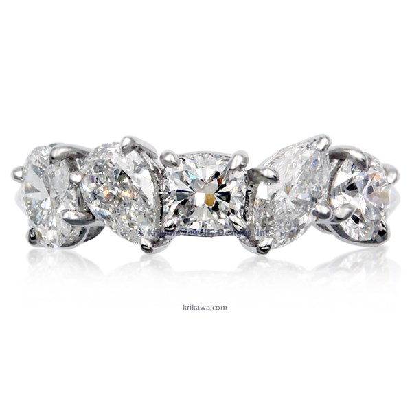 Mixed Shapes Luxury Diamond Wedding Band
