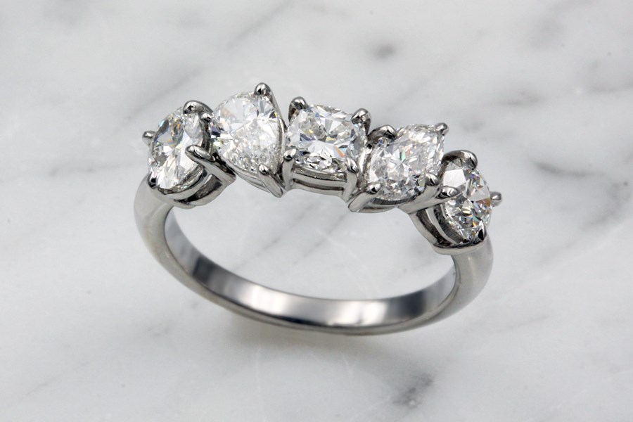 Mixed Shapes Luxury Diamond Wedding Band