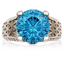 Sculpted Juicy Engagement Ring - top view