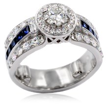 Opulent Stacked Halo Engagement Ring