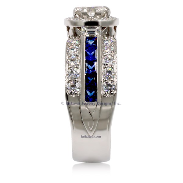 Opulent Stacked Halo Engagement Ring