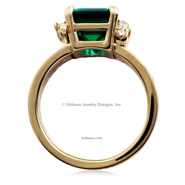 Art Deco Emerald Cut Engagement Ring