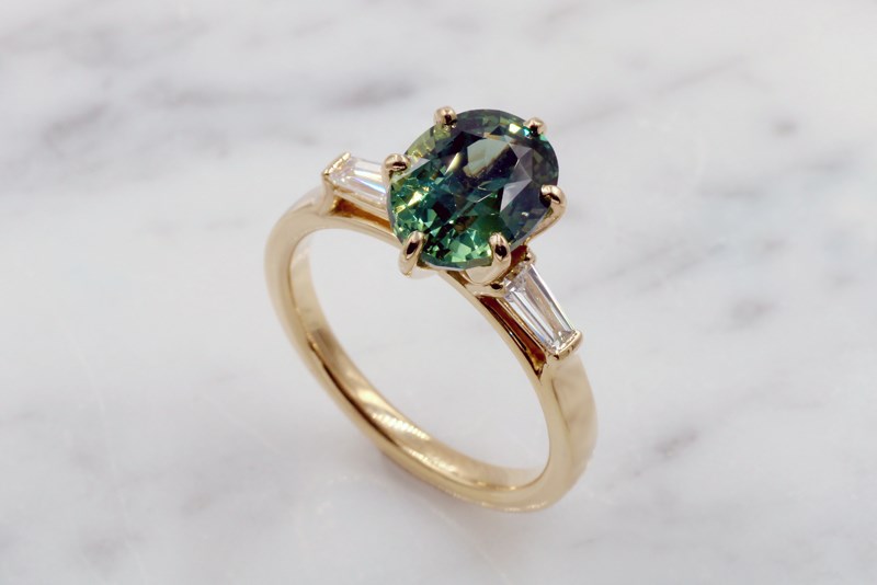 Petite Baguette Engagement Ring