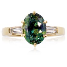 Petite Baguette Engagement Ring - top view