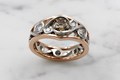 Two-Toned Diamond Celebration Swirl with Rails