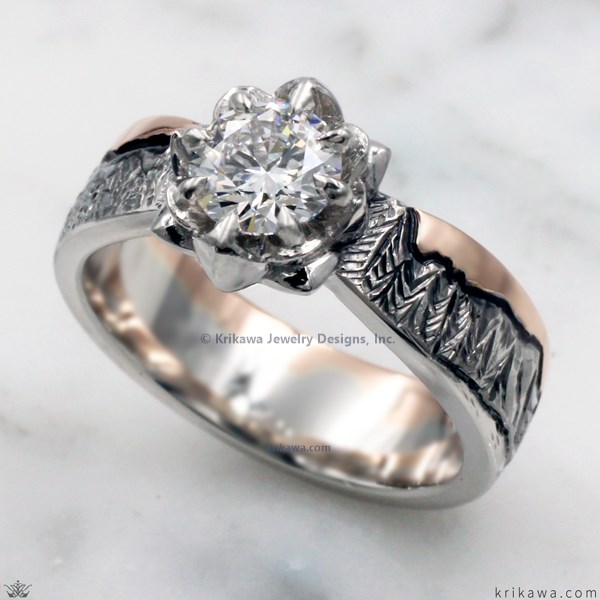 Mountain Lotus Engagement Ring