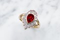 Lion's Mane Engagement Ring